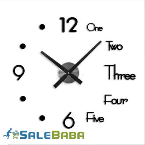 Acrylic 3D Large Wall Clock with Big and Small number Johar Town, Lahore, Punjab