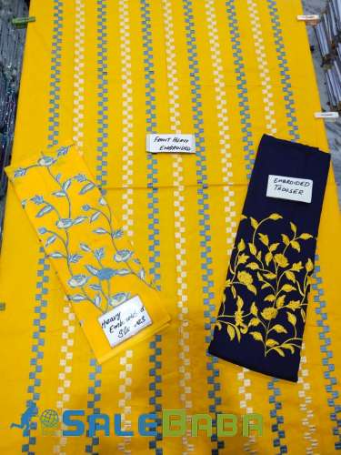 2 piece lown embroided suit