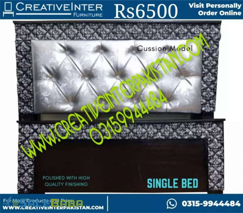 Single double bed set bestmaker dining table center sofa iron stand Faizabad,