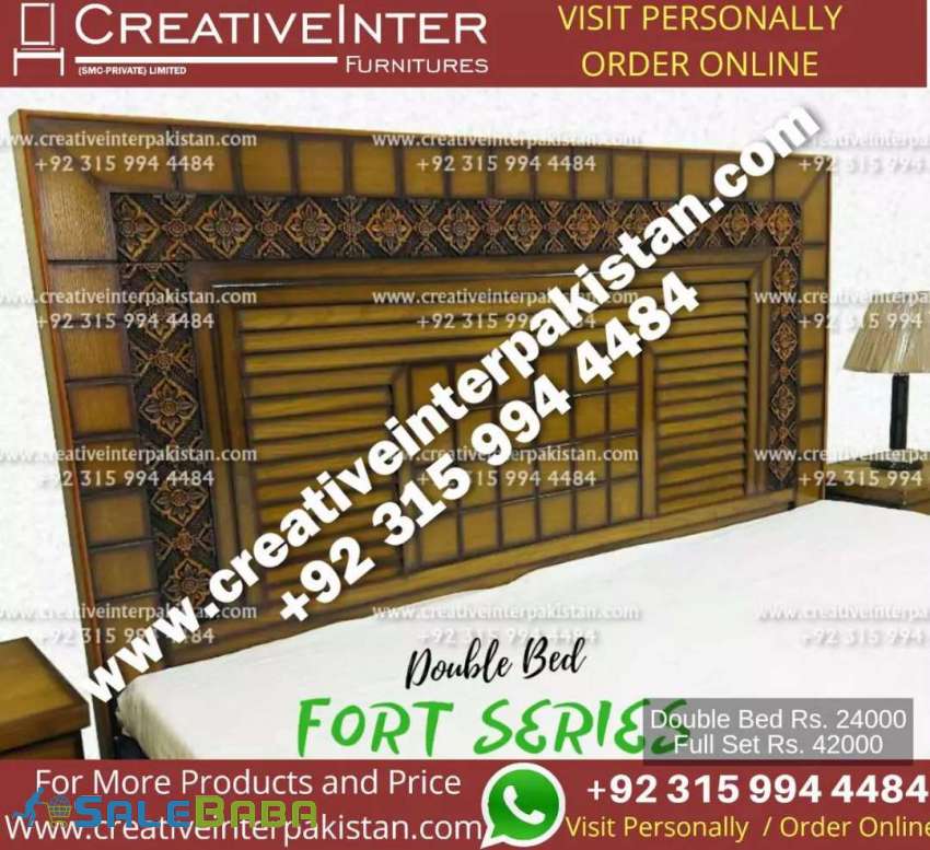 Single double bed set bestmaker dining table center sofa iron stand Faizabad,