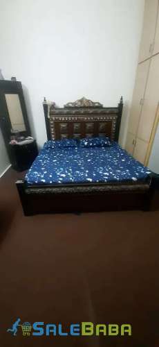 Bed with materes and padestal fan Hasan Abdal, Punjab, Pakistan