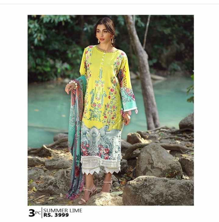 Ladies embroidered dress by ITTEHAD