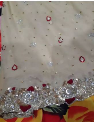 Wedding bridal dress in red color