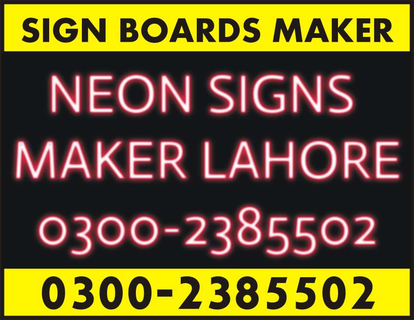 Neon sign maker lahore