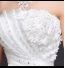 Bride train wedding dress lac up dressing