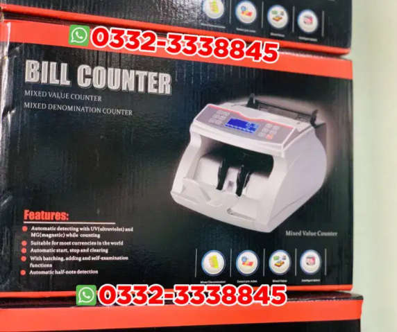 New cash,note,currency,packet,bill counting machine 100% fake detection for sale