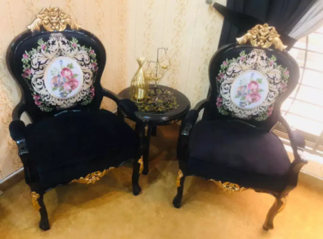New Chiniot Royal Style Bedroom Chair Set for sale in Multan