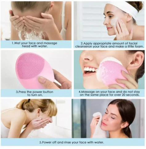 New Electric Silicone Facial SPA Brush Massage available for sale