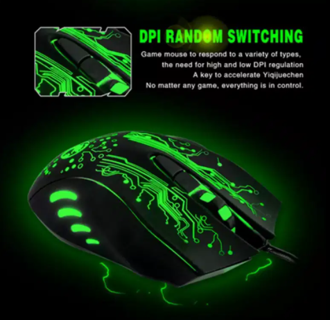 Gaming Mouse,Premium Professional USB Wired 2400DPI Adjustable 6 Butto for sale