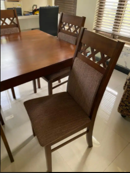 Beautiful Full Size Wooden Table with 8 Chairs Available for Sale