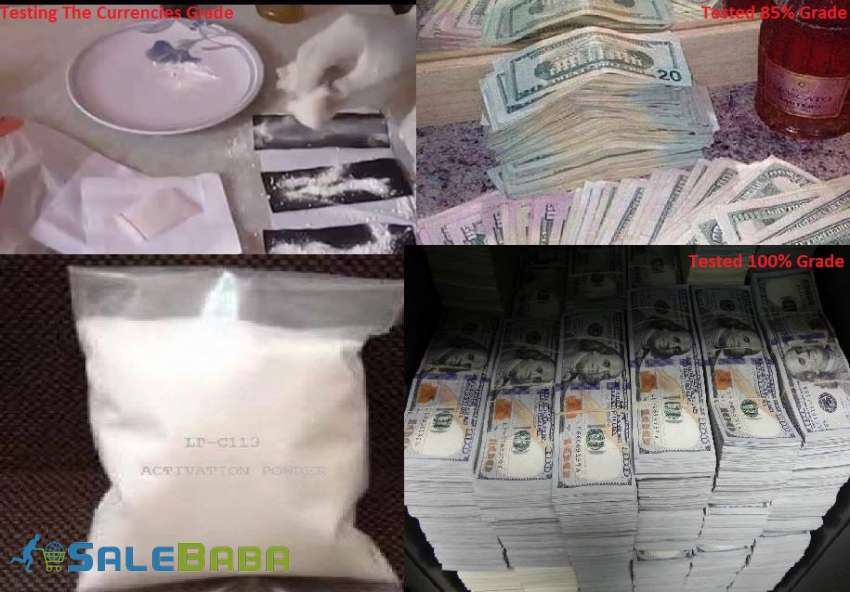 Defaced currencies cleaning CHEMICAL, ACTIVATION POWDER and MACHINE available