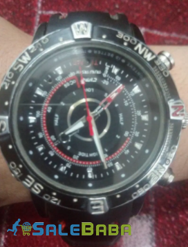 Spy camera wrist watch in black color for sale