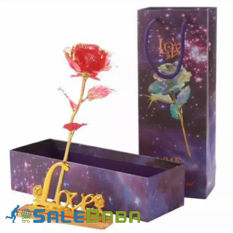 New (24k) Gold Flower Love Stand Box  Paper available for sale