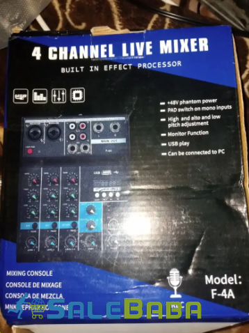 New 4 channel professional mini mixer Audio Interface with sound card for sale