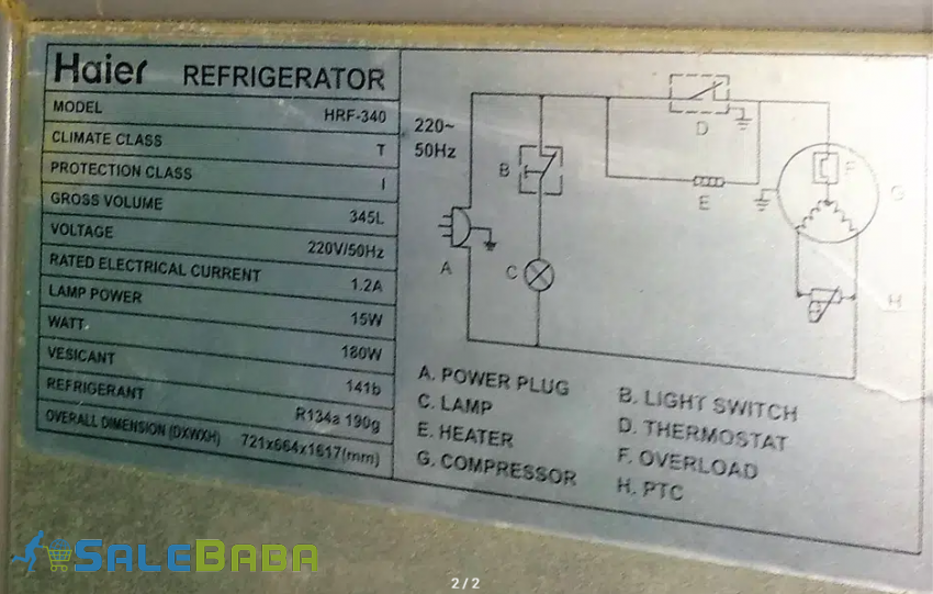 Haier Refrigerator HRF340 available for sale in Sanghar