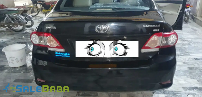 Toyota Corolla GLI 2013 in black color available for sale in Shikarpur