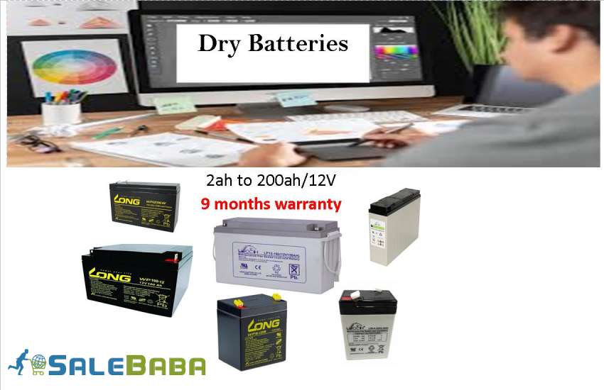 DRY BATTERY LONG 12V  80AMP  9 MONTHS WARRANTY