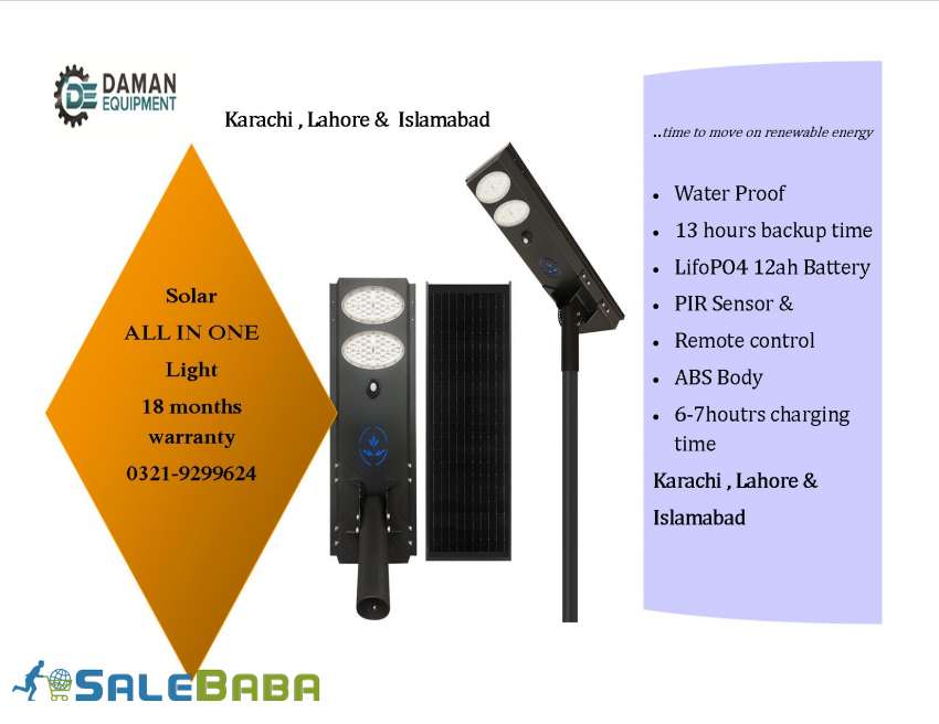 Solar Led Street Light 40w with 18 months warranty delivery all over Pakistan