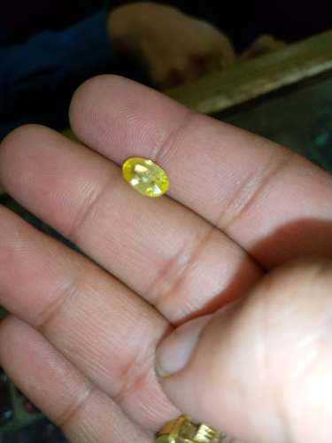 Yellow Sapphire Silver Ring - Yellow Sapphire Gemstone Whatsapp for order
