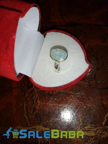 Aquamarine Silver Ring, Whatsapp for Order