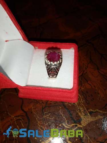 Red Ruby Silver Ring - Garnet Silver Ring and Gemstone -  (whatsapp for order)