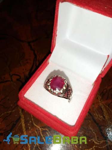 Red Ruby Silver Ring - Garnet Silver Ring and Gemstone -  (whatsapp for order)