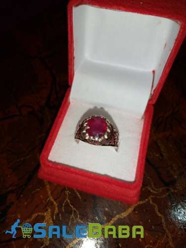 Red Ruby Silver Ring - Garnet Silver Ring and Gemstone -  (whatsapp for order)