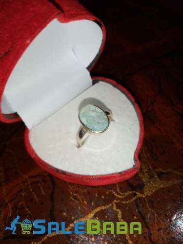 Aquamarine Silver Ring, Whatsapp for Order