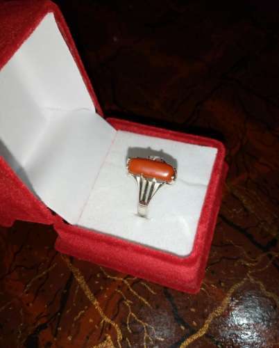 Coral - Marjan - Monga Silver Rings available   Whatsapp for Prices