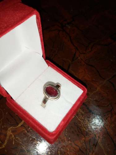 Red Ruby Silver Ring - Garnet Silver Ring and Gemstone -  (whatsapp for order)