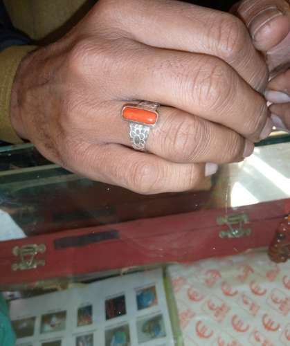 Coral - Marjan - Monga Silver Rings available   Whatsapp for Prices