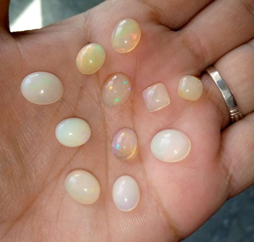 Australian Fire Opal in Silver Ring - WhatsApp for Price or Order