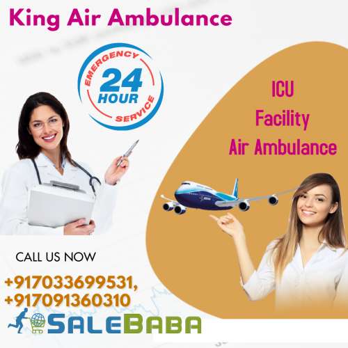 Book WellMaintained Private Charter Air Ambulance in Kolkata by King