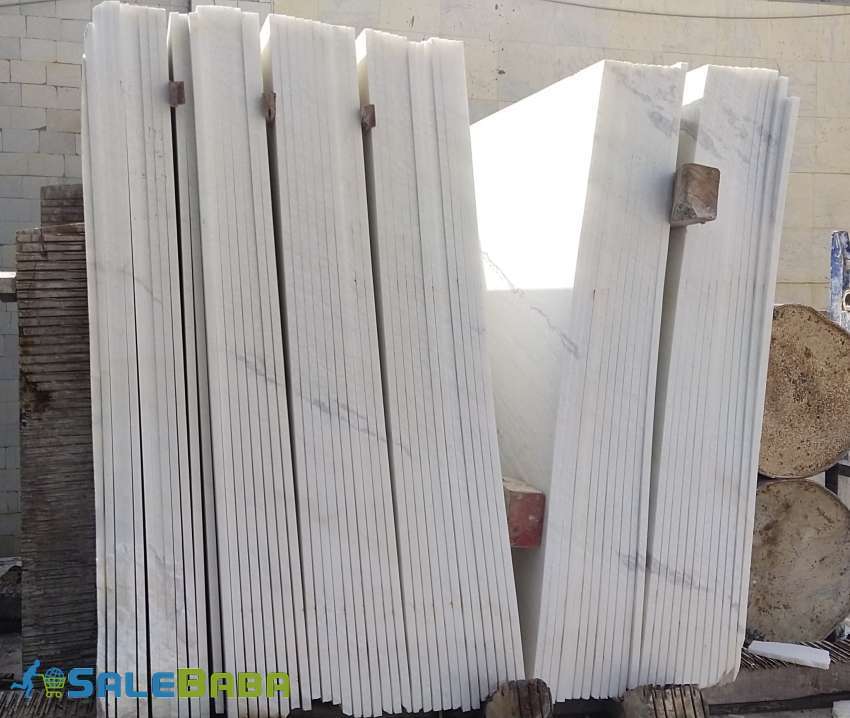 White marble slabs, tiles