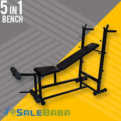 5 Exercise Adjustable Chest Bench Press Incline Decline Straight Leg Chest