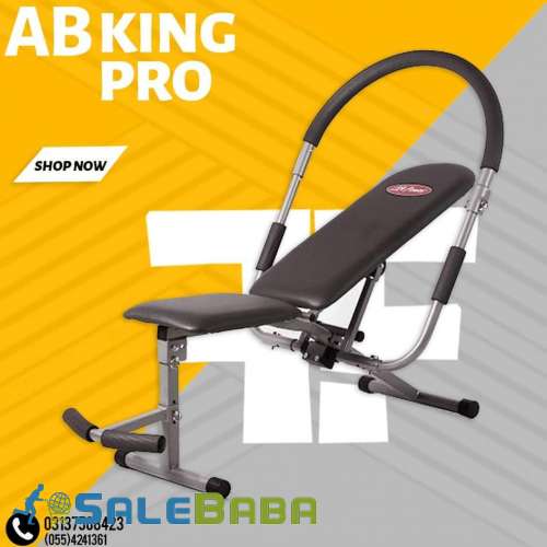 AB King Pro Sit Up Bench for Training  Grey (Heavy)