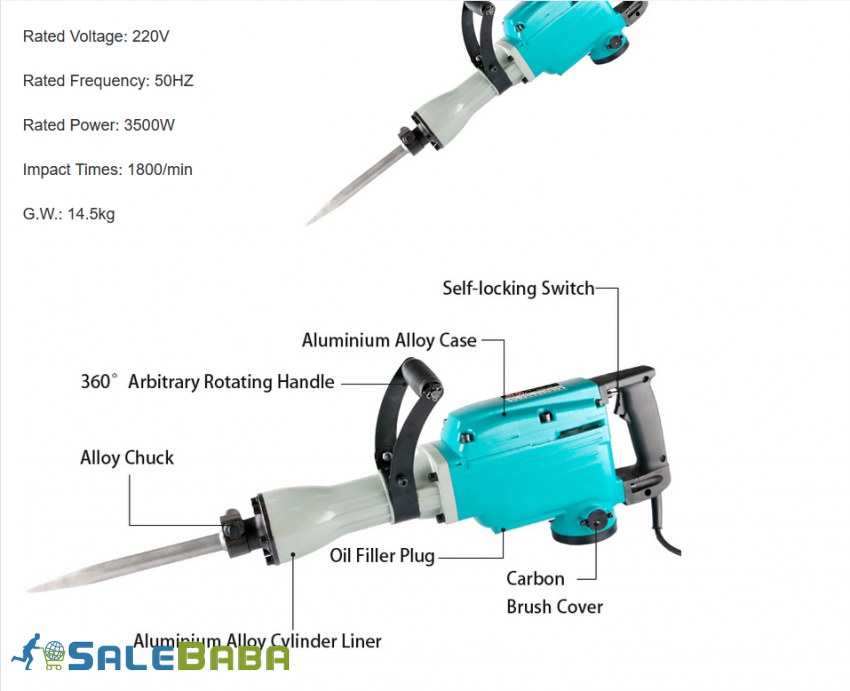 95 Mm Demolition Hammerelectric Hammer