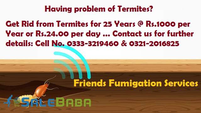 Bungalows Termite Proofing Treatment with 25 Years Guarantee